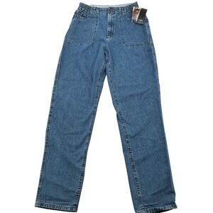 Lee Utility Jeans Womens 12L Blue Side Elastic High Rise Straight 90s Gorpcore
